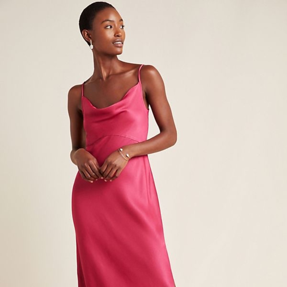 Anthro Bias Slip Dress